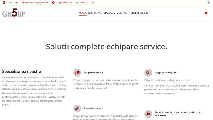 Solutii complete pentru echipare service - Cinque Group