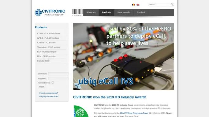 CIVITRONIC won the 2013 ITS Industry Award!