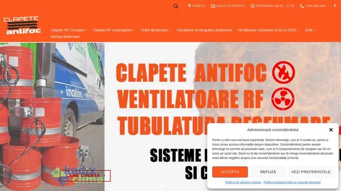 Clapete antifoc - Clapete Voleti Ventilatoare Antifoc si Desfumare