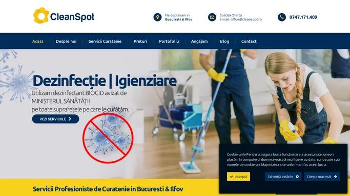 Acasa - CLEANSPOT - Servicii curatenie Bucuresti