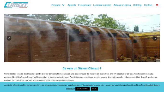 Climext - sisteme racire terase, climatizare, dezinfectie