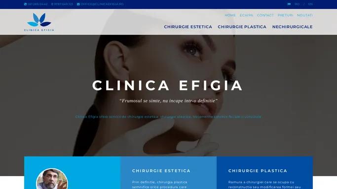 Clinica Efigia – Clinica de chirurgie Bucuresti: operatie marire sani, implanturi cu silicon, operatie la nas, liposuctie, marire buze, lifting facial, operatie remodelare urechi, tratamente anticelulita, tratamente faciale.