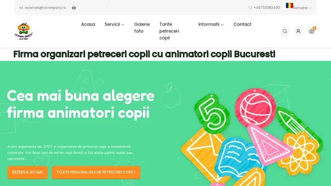 Firma organizam petreceri copii cu animatori copii Bucuresti
