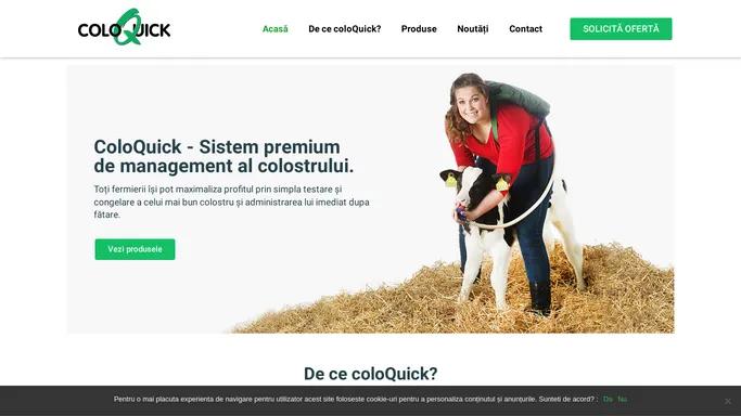 coloQuick - Sistem premium de management al colostrului