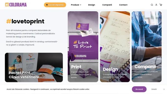 Colorama – tipar digital, print obiecte personalizate, print textile | Colorama