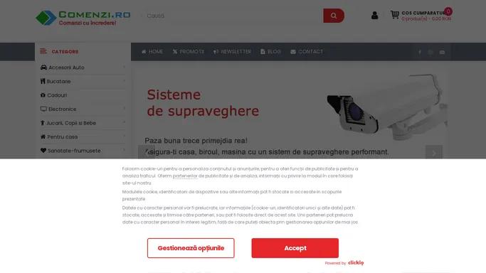 COMENZI.RO - Comanzi cu incredere! Camere si sisteme supraveghere, electronice, accesorii auto.
