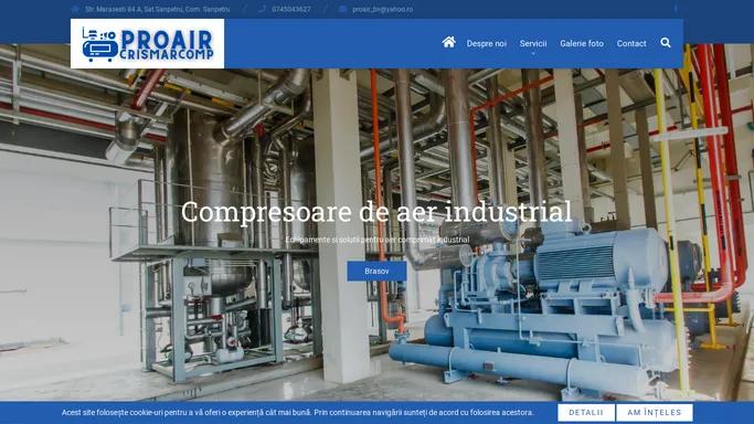 Compresoare aer Brasov, Compresoare industriale Brasov: vanzari si reparatii | Suntem Proair Crismarcomp si comercializam compresoare de aer industriale. Asiguram service si reparatii. Compresoare aer Brasov. Compresoare industriale Brasov