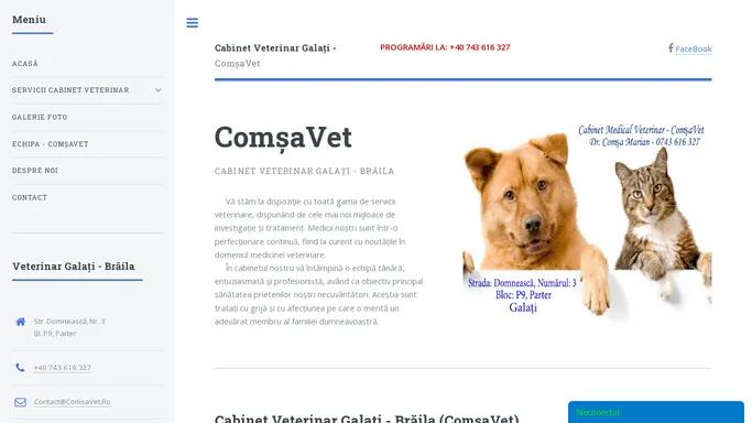 Acasa - Cabinet Veterinar Galati - Cabinet Medial Venerinar Galati - ComsaVet - CMV - Veterinar Galati