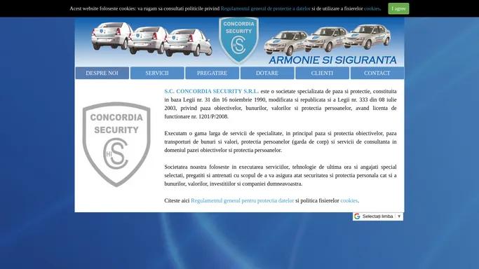DESPRE NOI - Concordia Security - Firma de protectie si paza