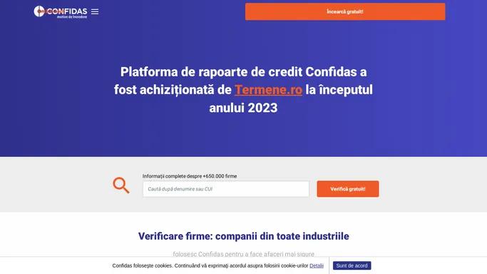 Verificare Firme Online - Lista Firme din Romania | Confidas