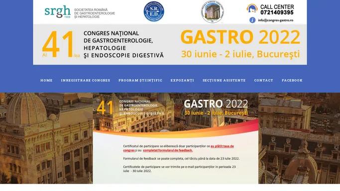 Al 41-lea Congres National de Gastroenterologie, Hepatologie si Endoscopie Digestiva, 2022 | Al 40-lea Congres National de Gastroenterologie, Hepatologie si Endoscopie Digestiva, Mamaia, 2021