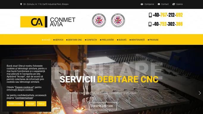 Conmet Avia | Confectii metalice, debitare CNC, prelucrari mecanice prin aschiere