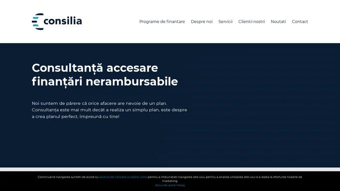 Consultanta accesare finantari nerambursabile - Consilia