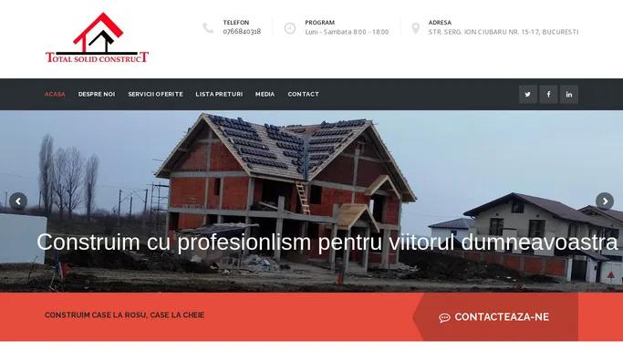 Constructii case la rosu, case la cheie, instalatii constructii Bucuresti