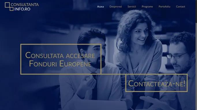 Consultanta – Consultanta fonduri europene , Accesare fonduri europene