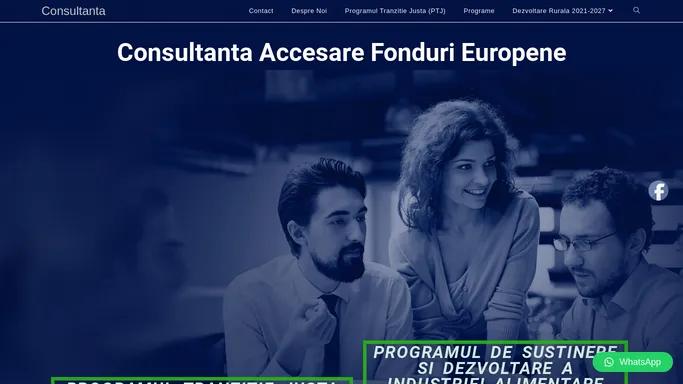 Consultanta – Consultanta fonduri europene , Accesare fonduri europene