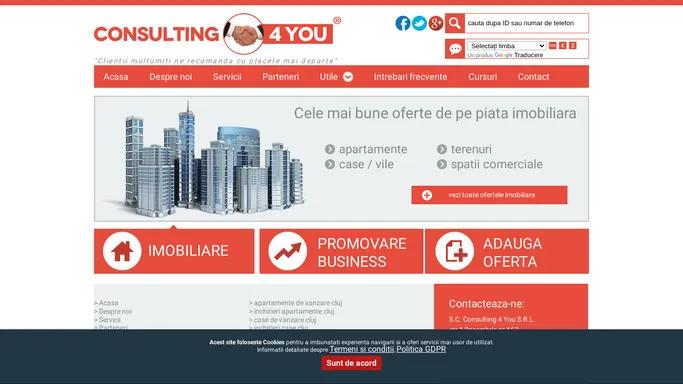 IMOBILIARE - PROMOVARE BUSINESS - CONSULTANTA - CURSURI ANC - Consulting 4 You