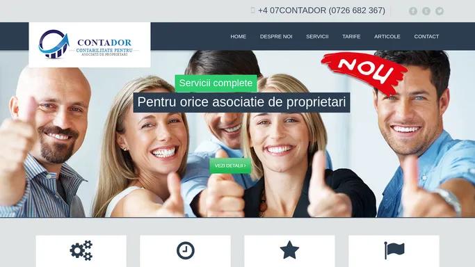 Contador - servicii complete pentru orice asociatie de proprietari | Contador -