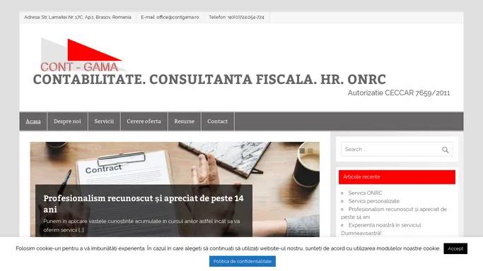 CONTABILITATE. CONSULTANTA FISCALA. HR. ONRC – Autorizatie CECCAR 7659/2011
