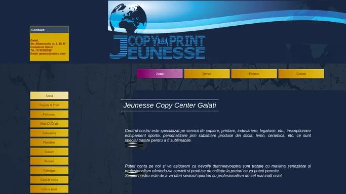 JJeunesse Copy Center Galati, Servicii de copiere, tiparire, inscriptionare echipament sportiv. Produse personalizate.