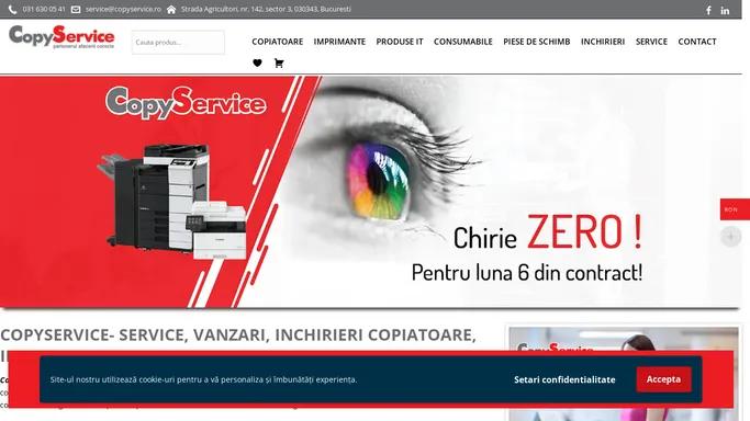 Service si inchirieri copiatoare, imprimante Canon, HP, Konica Minolta