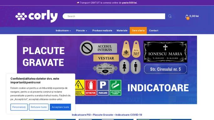 Indicatoare de securitate si psi Placute Gravate personalizate - CORLY.ro