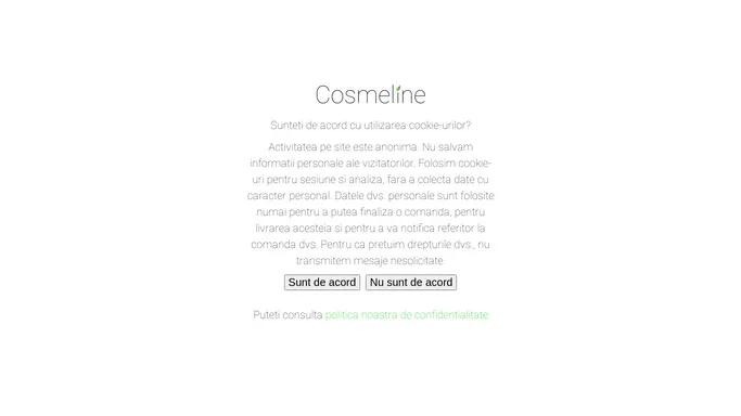 Cosmeline. Cosmetice BIO. Acord Explicit Politica Confidentialitate - Cosmeline. Produse BIO