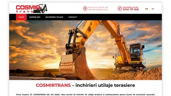 Cosmirtrans – Inchirieri utilaje terasiere