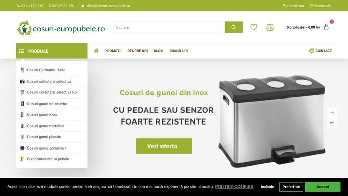 Cosuri-Europubele.ro - Cele mai bune oferte pentru cosuri de gunoi profesionale!