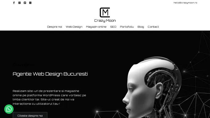 Agentie de web design Bucuresti | Creare Site Web | Creare Magazin online | Crazy Moon