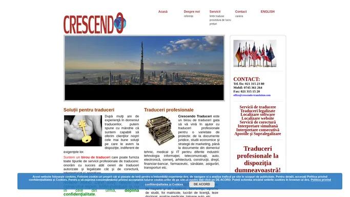 Crescendo Traduceri SRL Crescendo Traduceri SRL - Servicii profesionale de traduceri