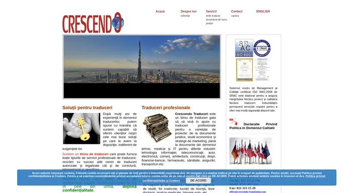 Crescendo Traduceri SRL Crescendo Traduceri SRL - Servicii profesionale de traduceri