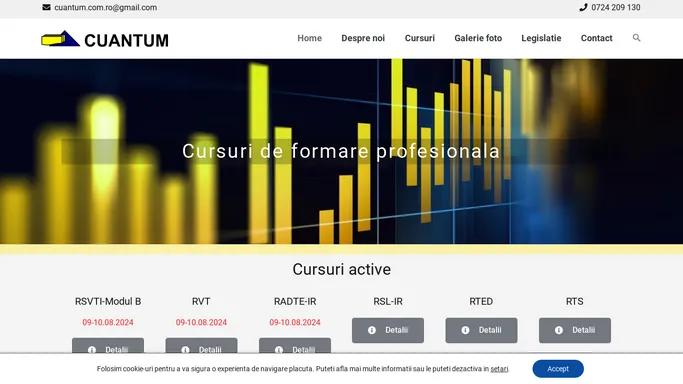 Cuantum - cursuri de formare profesionala in domenii reglementate ISCIR