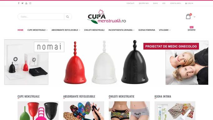 Cupa menstruala reutilizabila din silicon medical de inalta calitate