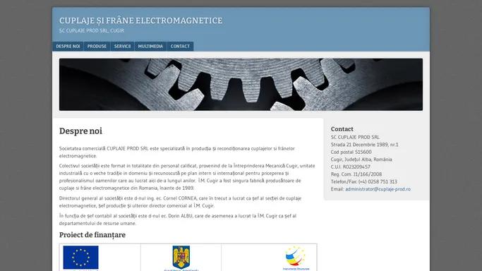 Cuplaje si Frane Electromagnetice – SC CUPLAJE PROD SRL, CUGIR