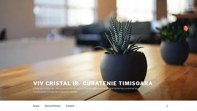 VIV Cristal IR- Curatenie Timisoara – Firma de curatenie , ofera curatenie birouri,curatenie hale,curatenie apartamenta,curatenie dupa constructor,curatenie si alpinism utilitar.