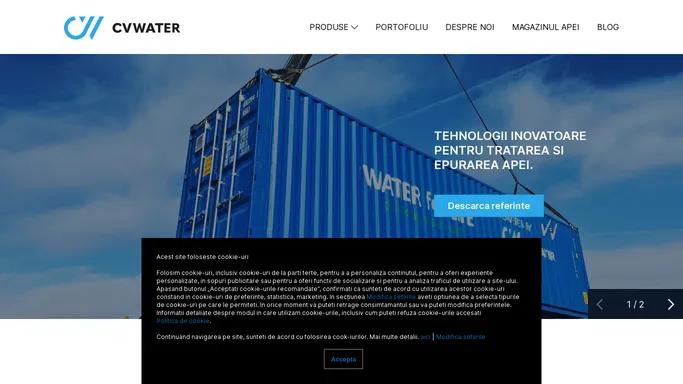 Tehnologii inovatoare pentru tratarea si epurarea apei - CVWATER