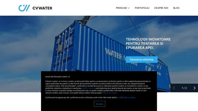 Tehnologii inovatoare pentru tratarea si epurarea apei - CVWATER