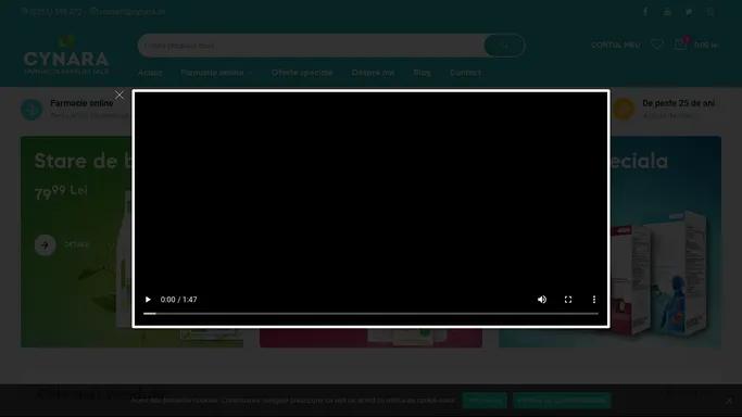 Farmacia Cynara – Farmacia Online Cynara ofera o gama variata de produse farmaceutice la preturi avantajoase.