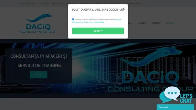 DACiQ - The deal maker. Consultanta in Afaceri. Scale-up. Traininguri de specialitate.