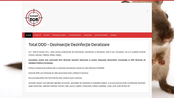 Total DDD – Dezinsectie Dezinfectie Deratizare