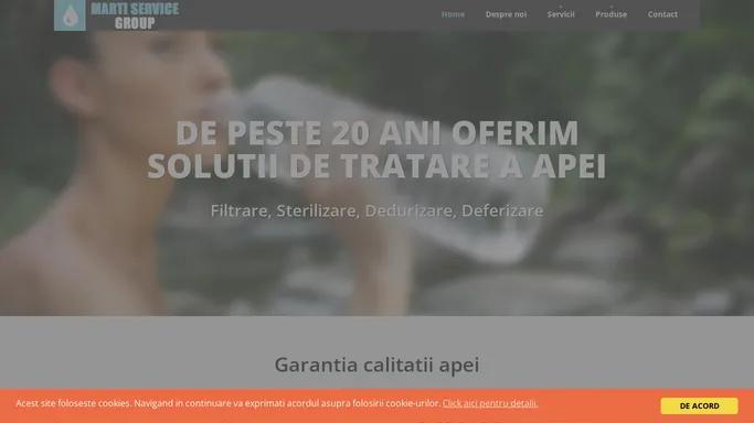 Solutii de tratare a apei oferite de Marti Service Group