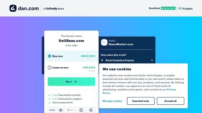 The domain name DeliBees.com is for sale