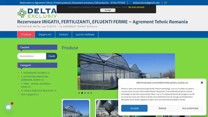 Rezervoare IRIGATII, FERTILIZANTI, EFLUENTI FERME – Agrement Tehnic Romania – DISTANTIERI METAL sau PLASTIC – cu AGREMENT TEHNIC Romania