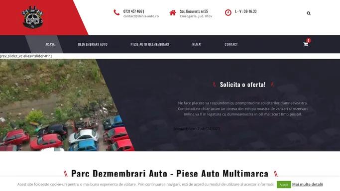 Denis AUTO – Dezmembrari Auto Bucuresti – Ilfov – Piese Auto