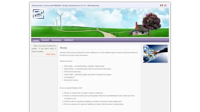 PANDORA SOFT PROGRAMARE WEB, servicii web : design, developement, seo, optimizare web - Medias , Sibiu, Romania