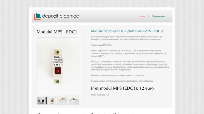 Depozit Electrice | Modulul de protectie la supratensiuni (MPS - EDC1)