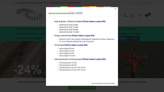 Depozitul de Irigatii - Magazin Online