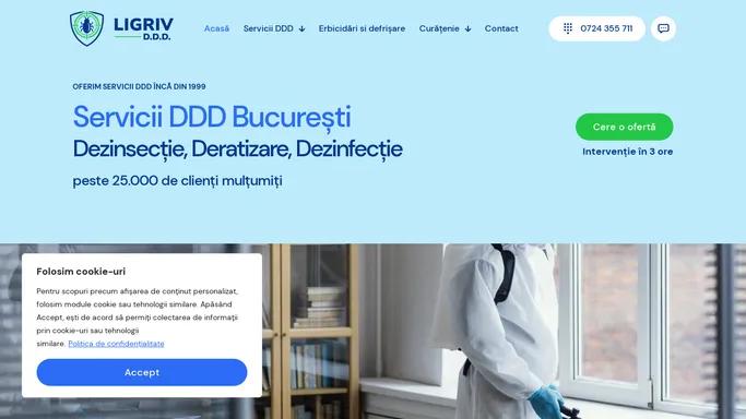 Ligriv DDD – Servicii de deratizare, dezinfectie si dezinsectie