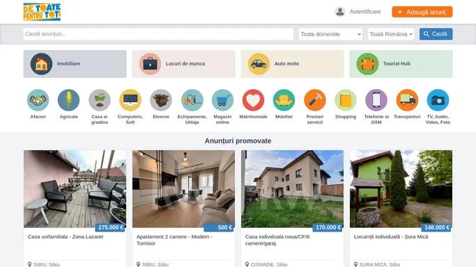 Anunturi gratuite online - revista De Toate Pentru Toti